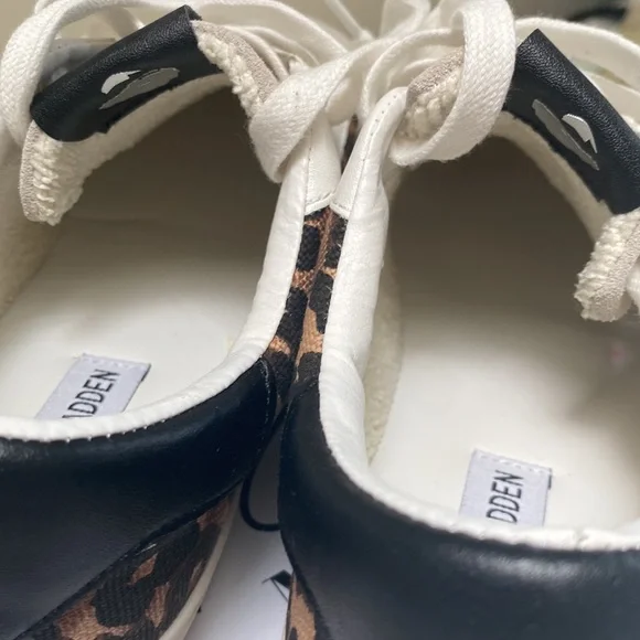 Steve Madden Philip Leopard Star Sneakers Tennis Shoes Size 8 - Picture 8 of 9